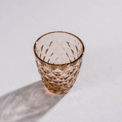 Glass 27cl ocher Prisma - set/4