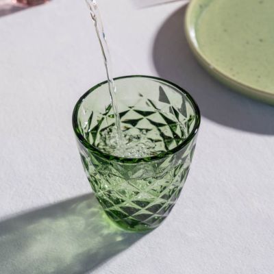 Glass 27cl green Prisma - set/4