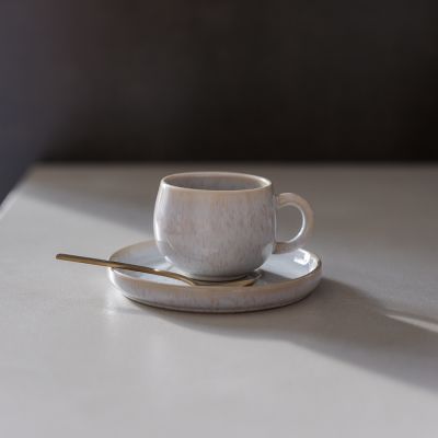 Soucoupe à moka 11cm pearl Curvy