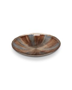Decorative dish 40xH6,5cm glass autumn Cosmo