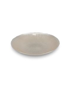 Decorative dish 40xH6,5cm glass pearl Cosmo