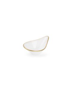 Schüssel 12xH5cm Glas weiß Glint