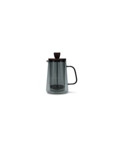 Kaffeekanne 35cl mit Glasfilter und Deckel grau Luma