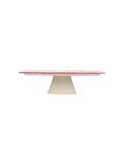 Cake stand 32,5xH9cm burgundy Cyril