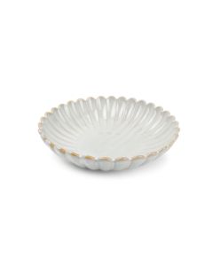 Deep plate 22xH5cm nuance white Lotus