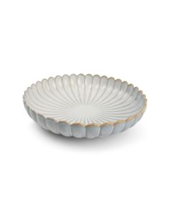 Deep plate 24xH5cm nuance white Lotus