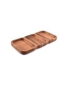 Serveerschaal 38x19xH3cm 3 delen Chop