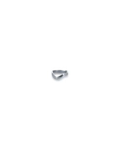 Servetring 4,5cm organisch zilver Charm - set/4