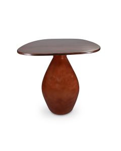 Beistelltisch 50x36xH50cm mit Holztischplatte red clay Mio