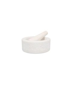 Mörser und Stössel 16xH6cm white Marbliss