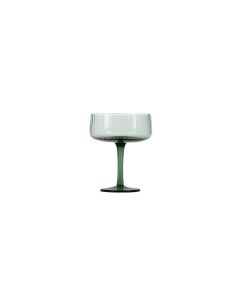 Champagne glass 23cl coupe dark green Ray - set/4
