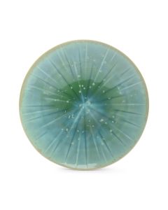 Assiette plate 23,5xH3,5cm turquoise Eclipse