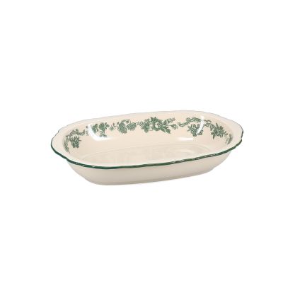Servierschale 31,5x21xH5,5cm oval green Cyril