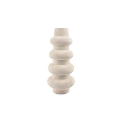 Vase 22xH49cm wei&szlig; Tubo