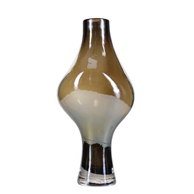 Vaas 19xH38,5cm organic metallic grey Vesper