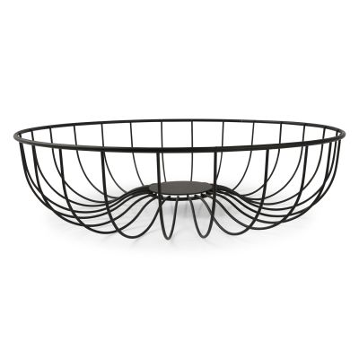 Panier métallique 35xH9cm noir Octo