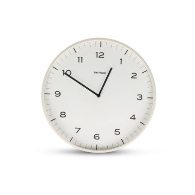 Horloge murale 40,5x5cm lignes blanc Pulse